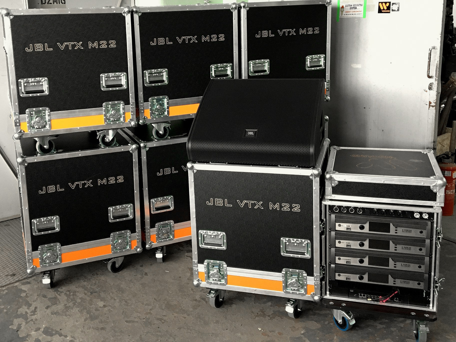 WSOUND JBL VTX M22 set cases