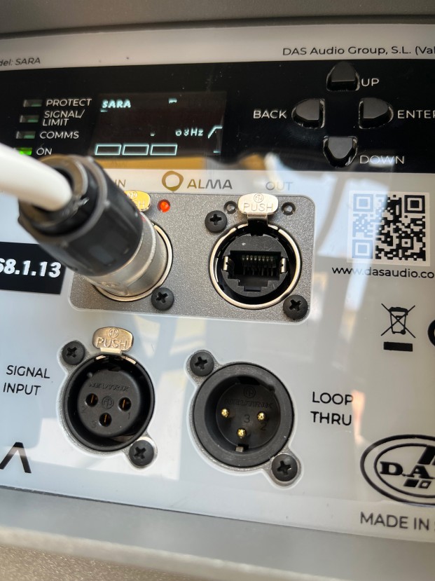 DAS Audio SARA w Polsce SARA 100 Craftman testy line array rear panel 1