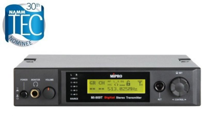 MiPRO MI-909 - cyfrowy bezprzewodowy system monitoringu osobistego IEM nominowany do TEC Award