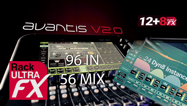 Allen &amp; Heath AVANTIS v2.0 – 96IN/56MIX, UltraFX i więcej processingu dPack