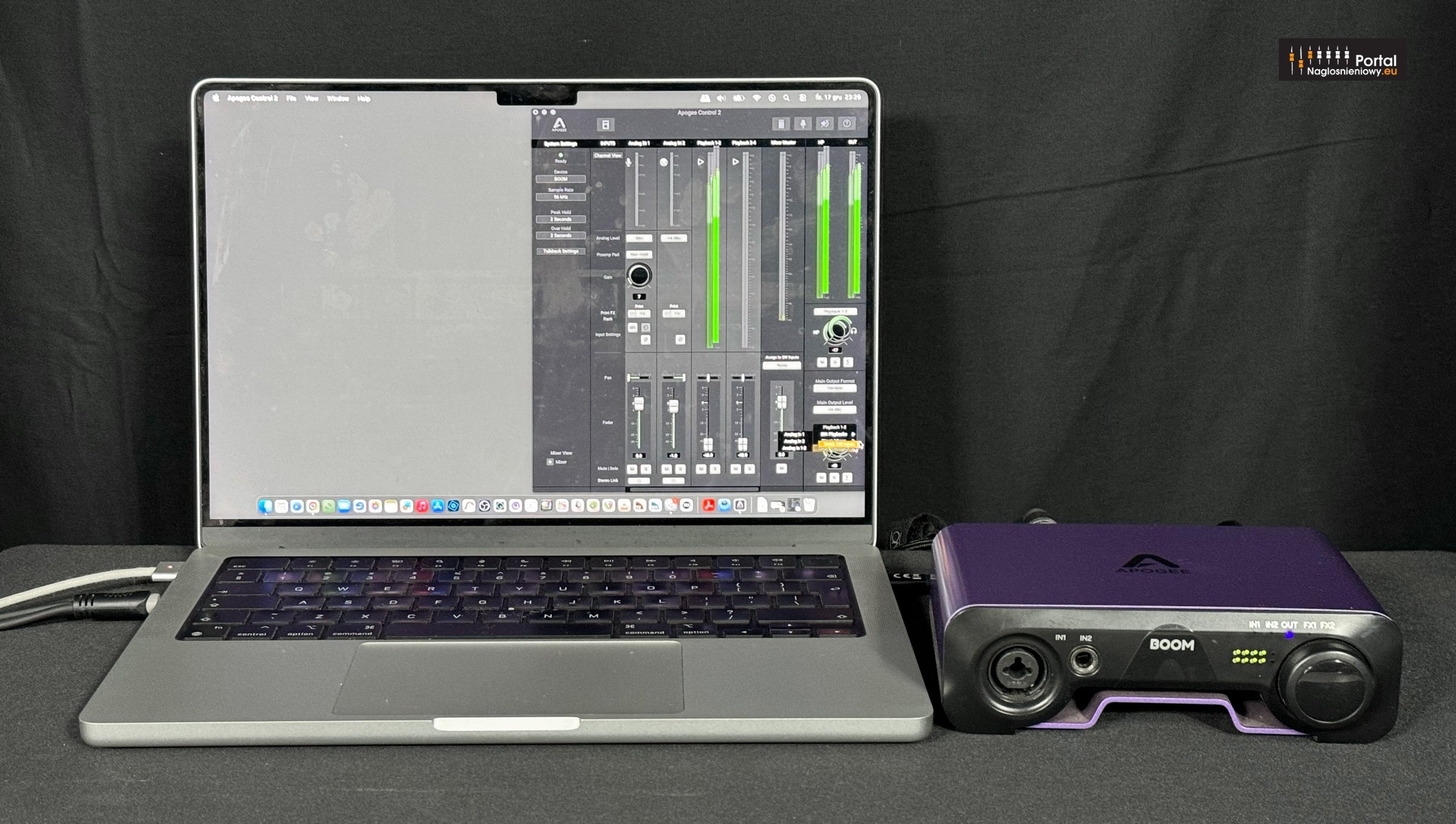 Apogee BOOM – 2-kanałowy interfejs audio na USB C z cyfrowo sterowanym GAINem