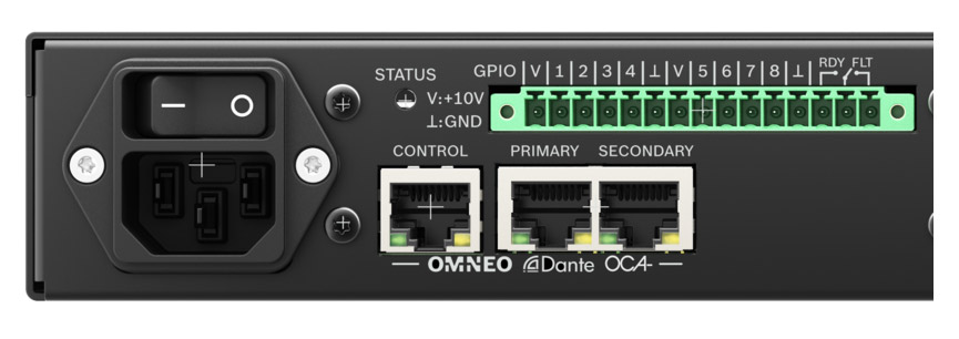 Dynacord MXE5 Matrix mix engine by Dynacord TPC 1 rear connectors DANTE