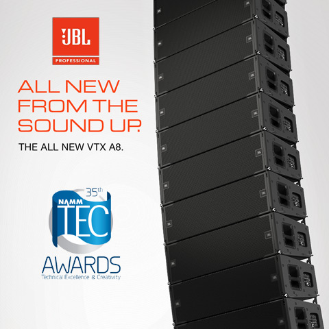 JBL VTX A8 35th TEC Award banner