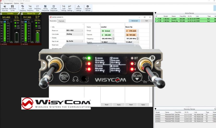 Wisycom MCR54 – 4-kanałowy system bezprzewodowy dla profesjonalistów