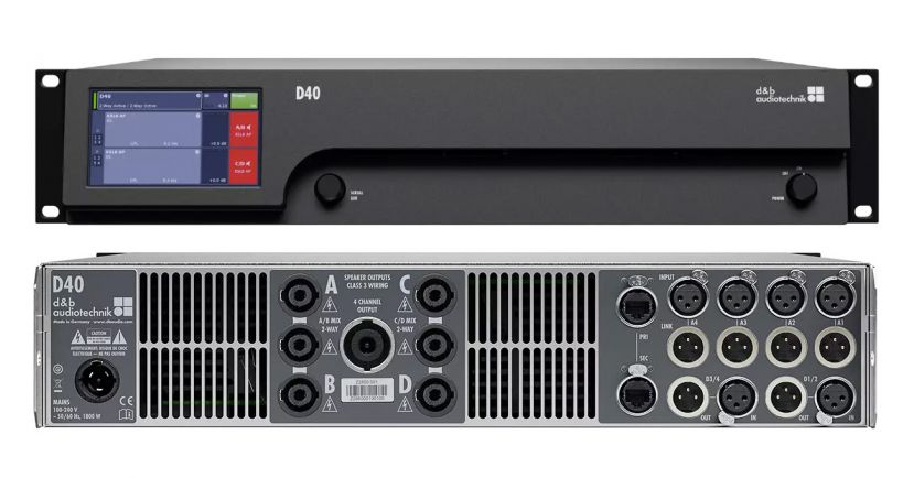 d&amp;b audiotechnik D40 – nowa 4-kanałowa wydajna końcówka mocy dla systemów KSL, V, Y i A