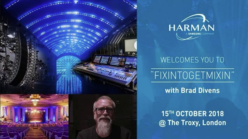 HARMAN PRO FIXINTOGETMIXIN - warsztaty z konfiguracji systemów nagłośnieniowych i miksu live z Bradem Divensem