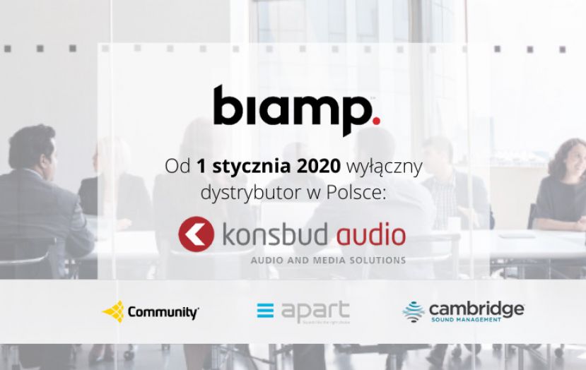 Konsbud Audio polskim partnerem firmy BIAMP i marek BIAMP, APART AUDIO, COMMUNITY, CAMBRIDGE SOUND MANAGEMENT