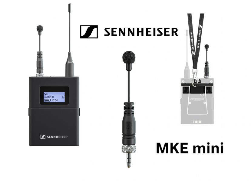 Sennheiser MKE mini – miniaturowy mikrofon lavalier do systemów bezprzewodowych