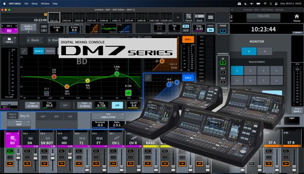 Yamaha DM7 Editor - komputerowy edytor do mikserów DM7 Compact i DM7 na macOS 11, 12, 13 i Win 10/11